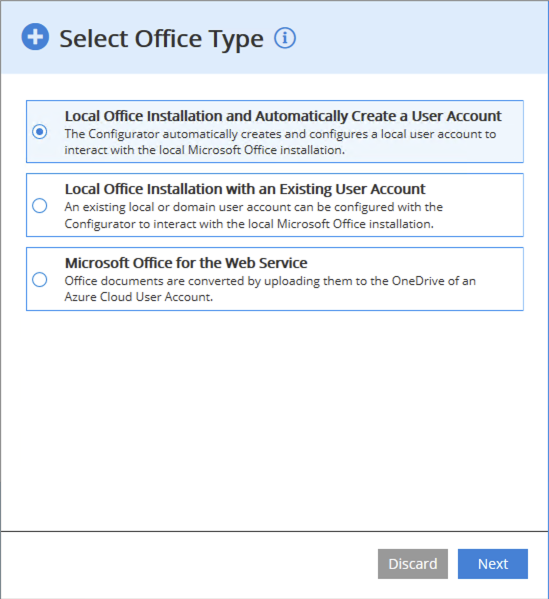 Screenshot of the watched folder integration configuration in the Configurator.